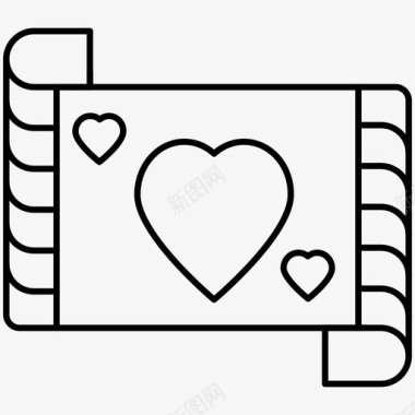 爱情模板卡片封面图标图标