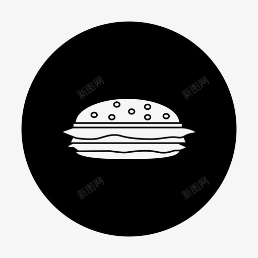 汉堡快餐小吃图标svg_新图网 https://ixintu.com 小吃 快餐 汉堡 美食圈