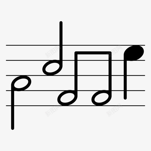 音符歌词颤音图标svg_新图网 https://ixintu.com 歌曲 歌词 音乐图标 音符 颤音