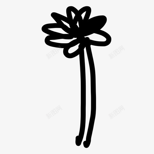 花蒲公英手绘素描图标svg_新图网 https://ixintu.com 手绘 手绘物品 素描 花蒲公英