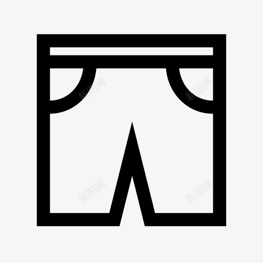 短裤下装衣服图标svg_新图网 https://ixintu.com 下装 短裤 衣服 裤子