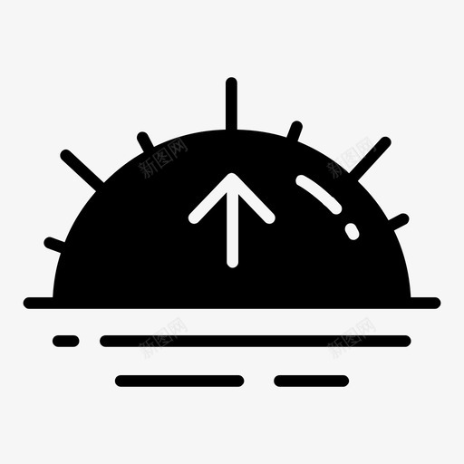 日出天气天气雕文图标svg_新图网 https://ixintu.com 天气 天气雕文 日出