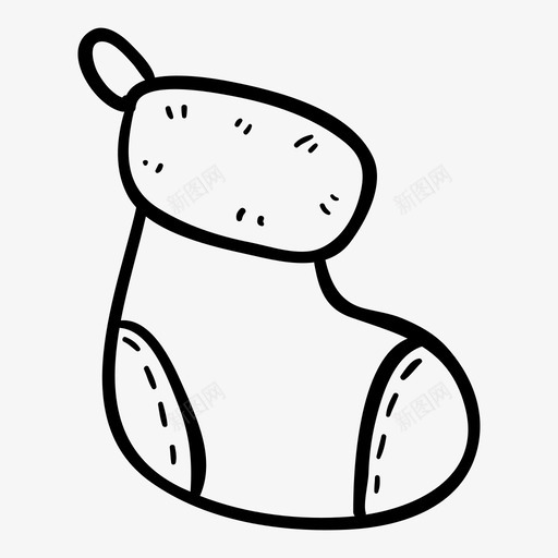 圣诞袜衣服袜子图标svg_新图网 https://ixintu.com 圣诞袜 衣服 袜子