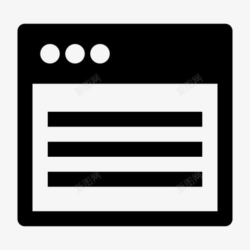 浏览器网站窗口图标svg_新图网 https://ixintu.com 浏览器 窗口 网站