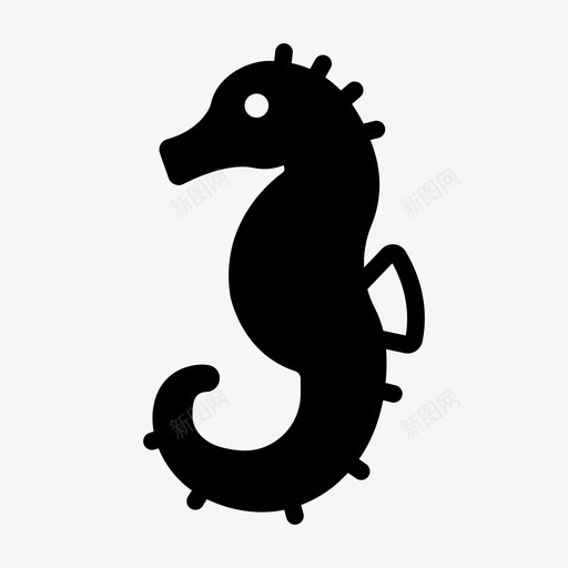 海马水生鱼类图标svg_新图网 https://ixintu.com 水生 海洋 海洋和海洋固体图标 海马 鱼类