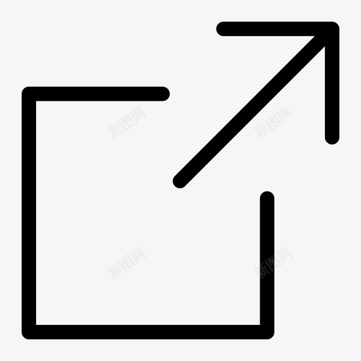 打开外部箭头导出图标svg_新图网 https://ixintu.com 导出 打开外部 箭头 链接