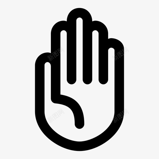 手手指手势图标svg_新图网 https://ixintu.com 张开的手 手 手势 手指 手掌 指针