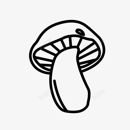 蘑菇食用菌木耳图标svg_新图网 https://ixintu.com 无花果蘑菇 木耳 蘑菇 野生蘑菇 食用菌