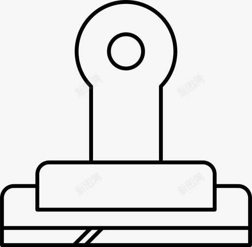 牛头夹办公室纸张图标svg_新图网 https://ixintu.com 一起 办公室 文具 牛头夹 纸张