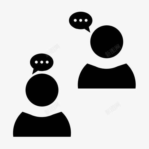 谈话交流会议图标svg_新图网 https://ixintu.com 交流 人们交谈 会议 谈话