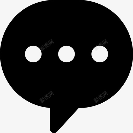 在线对话聊天消息图标svg_新图网 https://ixintu.com 在线对话 打字 消息 消息和聊天实心图标 聊天 语音气球