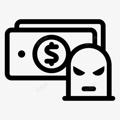 犯罪的钱赃款抢劫图标svg_新图网 https://ixintu.com 偷窃 打劫 抢劫 犯罪的钱 赃款
