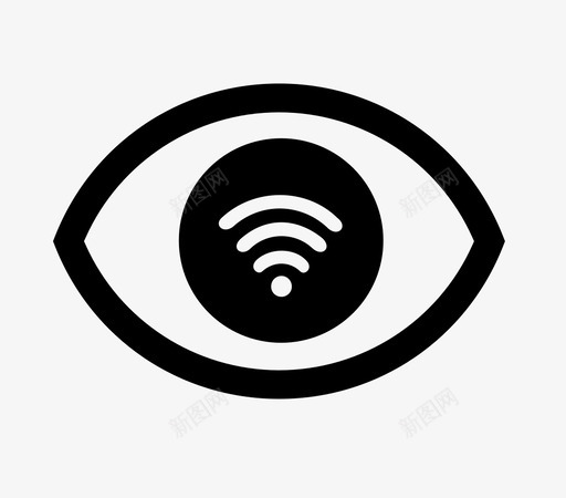 检查wifi连接眼睛图标svg_新图网 https://ixintu.com 专注 动词 检查wifi 痴迷 看 眼睛 连接