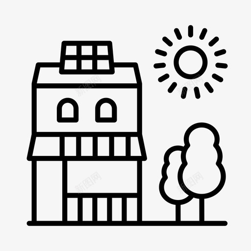绿色能源生态学环境科学图标svg_新图网 https://ixintu.com 可持续发展 太阳能 环境科学 生态学 绿色能源