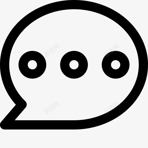 聊天信使聊天泡泡省略号图标svg_新图网 https://ixintu.com 消息 消息和聊天线路图标 省略号 社交 聊天信使 聊天泡泡