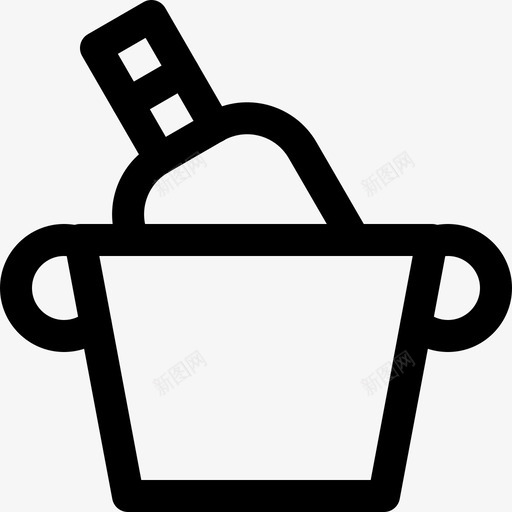 冰桶瓶子冷图标svg_新图网 https://ixintu.com 冰桶 冷 商店 容器 瓶子 饮料线图标