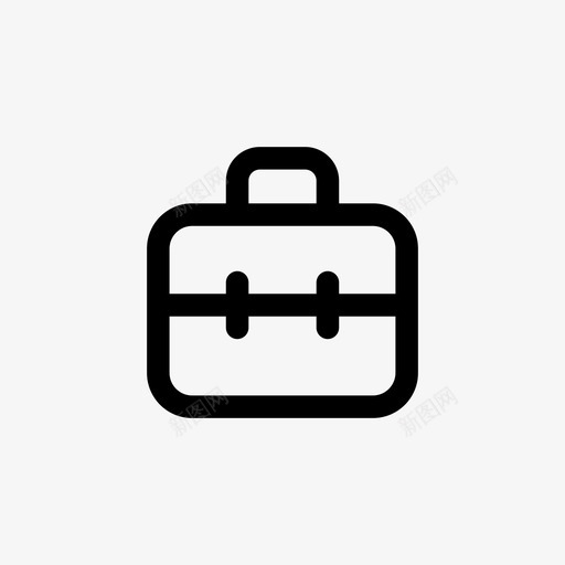 公文包像素完美线条图标svg_新图网 https://ixintu.com 像素完美线条 公文包