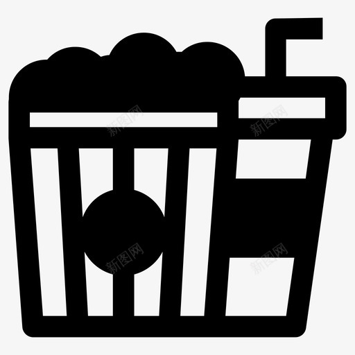 爆米花电影院零食图标svg_新图网 https://ixintu.com 爆米花 电影院 零食