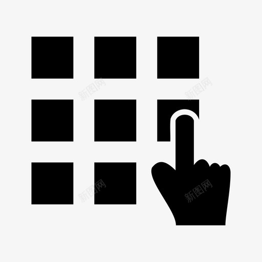 拨号手指手势图标svg_新图网 https://ixintu.com 手 手势 手指 拨号 触摸