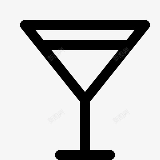 鸡尾酒杯饮料点心图标svg_新图网 https://ixintu.com 服务 点心 饮料 饮料线图标 鸡尾酒杯