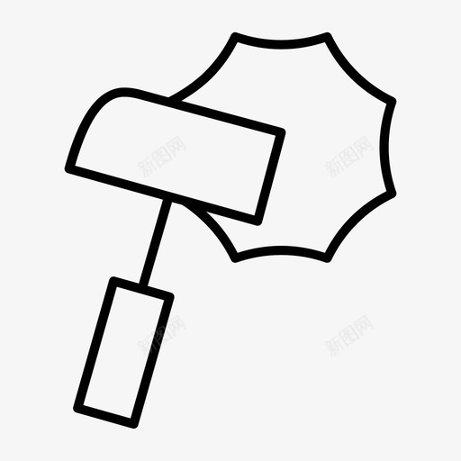 锤击金属锤武器图标svg_新图网 https://ixintu.com 武器 金属锤 锤击