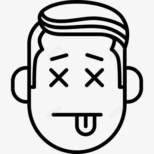 顽皮的男孩的脸手势做手势图标svg_新图网 https://ixintu.com 做手势 手势 顽皮的男孩的脸