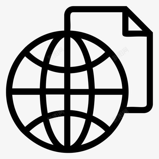 世界开发文档图标svg_新图网 https://ixintu.com 世界 开发 开发用户界面线图标 文件 文档 网页设计 页面