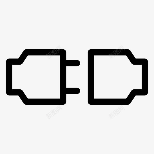 其他电气电压电缆连接图标svg_新图网 https://ixintu.com 其他电气 电压 电缆连接