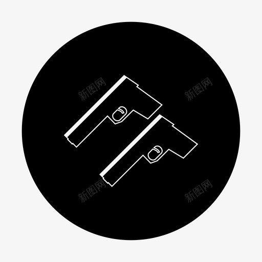 枪军队手枪图标svg_新图网 https://ixintu.com 军队 手枪 枪 武器 犯罪团伙