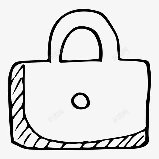 锁定涂鸦用户界面图标svg_新图网 https://ixintu.com 涂鸦用户界面 锁定