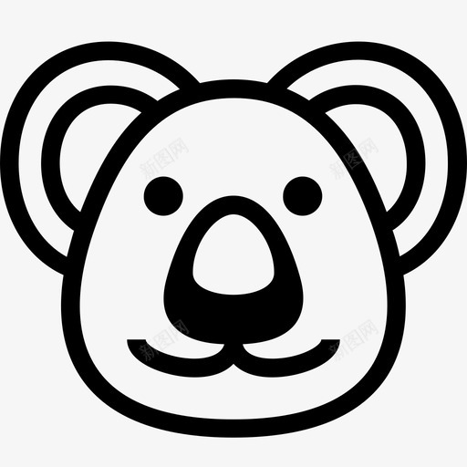 考拉脸树栖有袋动物澳大利亚有袋动物图标svg_新图网 https://ixintu.com 树栖有袋动物 澳大利亚有袋动物 考拉脸