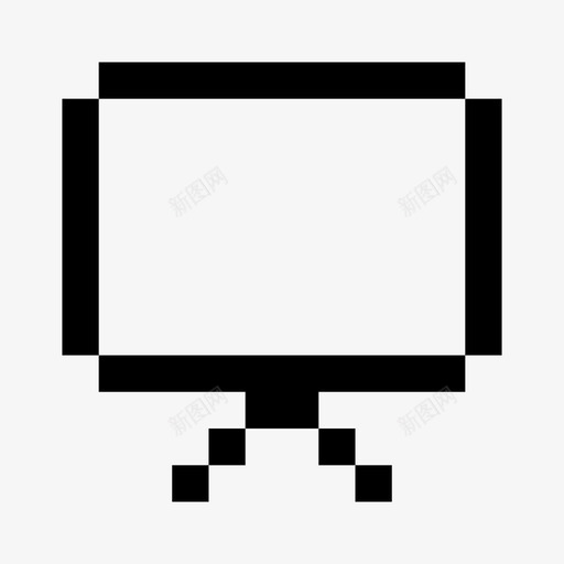 屏幕显示器像素图标svg_新图网 https://ixintu.com 像素 像素艺术必需品 屏幕 显示器 电视