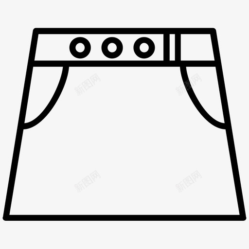 服装时尚迷你裙图标svg_新图网 https://ixintu.com 时尚 服装 款式 迷你裙