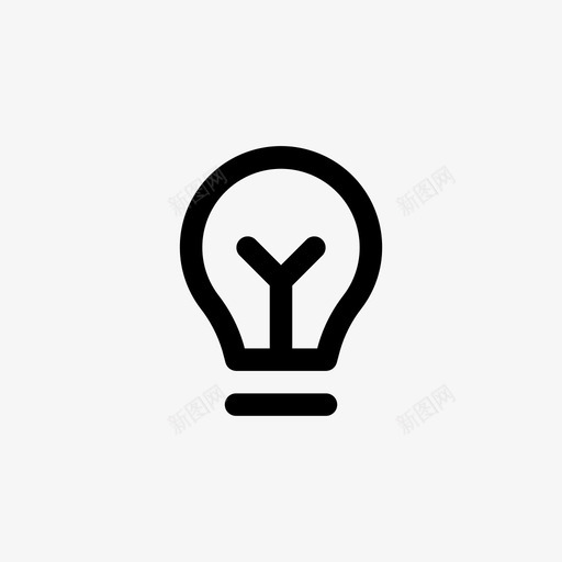 灯泡像素完美线条图标svg_新图网 https://ixintu.com 像素完美线条 灯泡