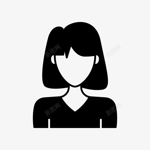 短发女孩化身女性图标svg_新图网 https://ixintu.com 化身 化身女性 女性 用户 短发 短发女孩