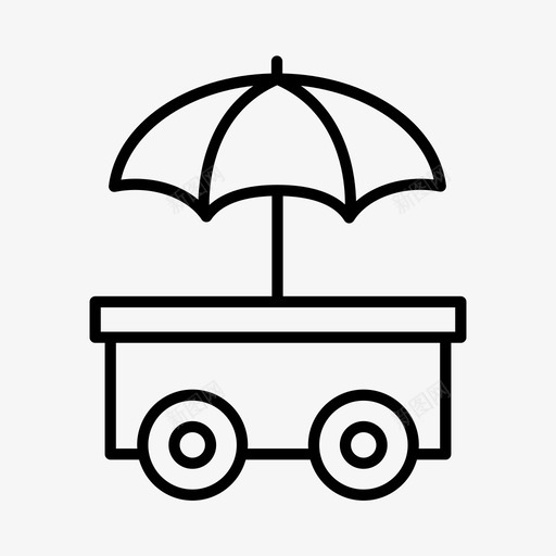 推车食品车市场图标svg_新图网 https://ixintu.com 市场 推车 街头小贩 食品车