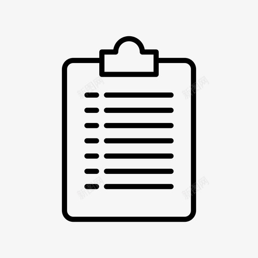 列表剪贴板便笺图标svg_新图网 https://ixintu.com 便笺 列表 剪贴板