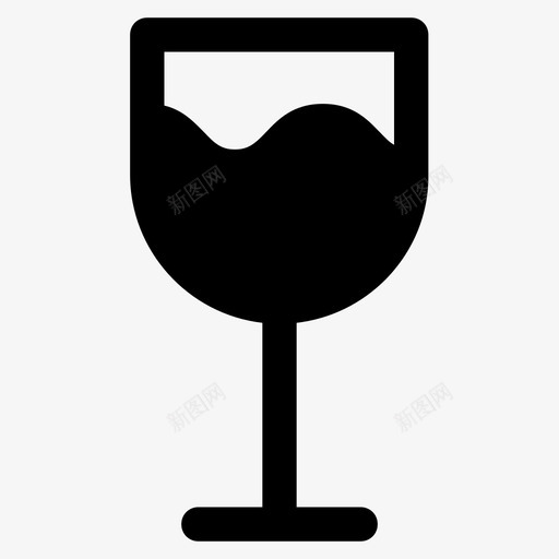 酒杯生日图标svg_新图网 https://ixintu.com 生日 酒杯
