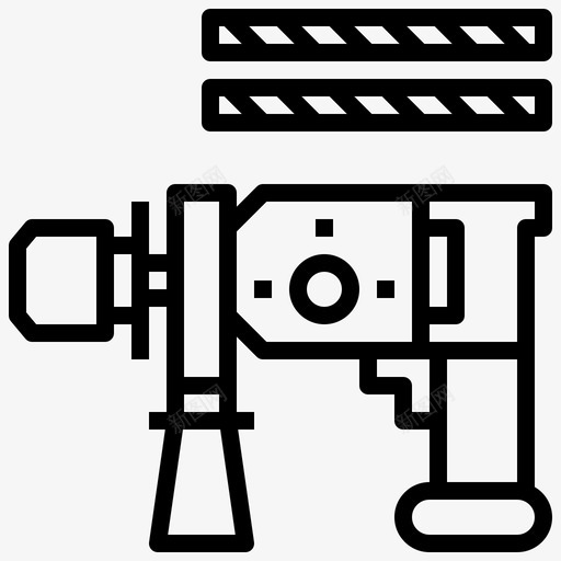 电钻建筑施工工具图标svg_新图网 https://ixintu.com 工具修理 建筑 施工工具 电钻