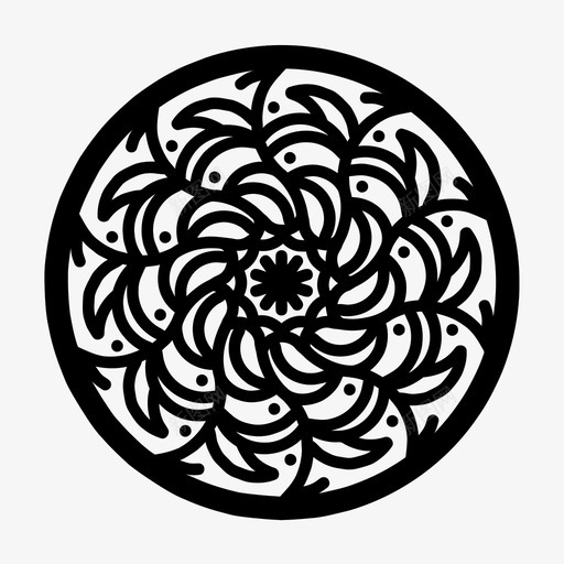 花饰圆花图标svg_新图网 https://ixintu.com 圆 圆花饰 曼陀罗 花 花饰
