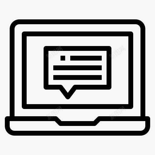 在线聊天笔记本电脑服务图标svg_新图网 https://ixintu.com 在线聊天 服务 电子商务 笔记本电脑 网站 聊天