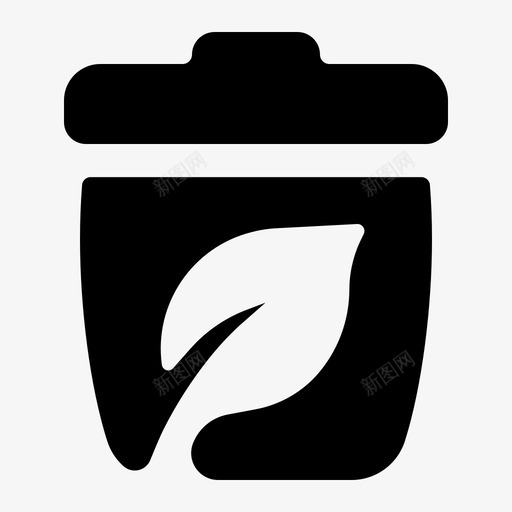 绿色垃圾垃圾桶罐子图标svg_新图网 https://ixintu.com 垃圾 垃圾桶 绿色垃圾 罐子 能源转盘