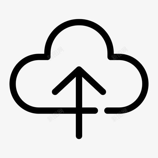 云上传箭头文件图标svg_新图网 https://ixintu.com 云上传 互联网 文件 电子商务缺口媒体 箭头