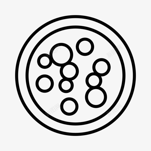 医学研究细菌感染图标svg_新图网 https://ixintu.com 医学研究 培养皿 感染 显微镜 细菌