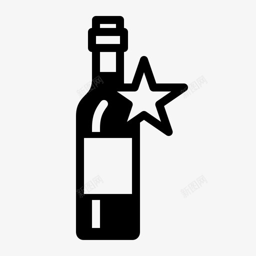 最佳红葡萄酒获奖酒瓶图标svg_新图网 https://ixintu.com 最佳红葡萄酒 红酒 获奖 酒瓶 饮料lipoglyph