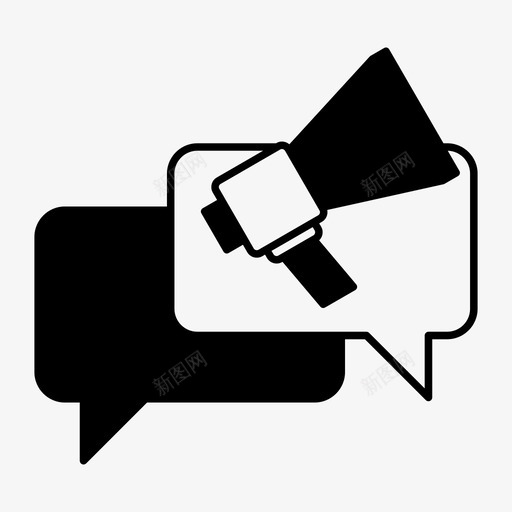 社会营销数字营销字形图标svg_新图网 https://ixintu.com 数字营销字形 社会营销