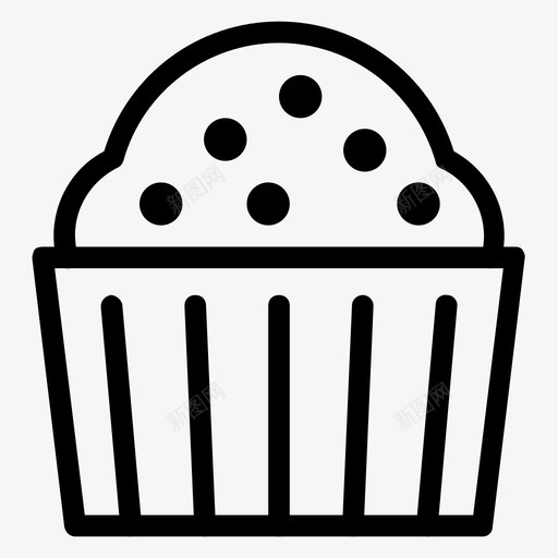 杯形蛋糕杯子蛋糕面包店图标svg_新图网 https://ixintu.com 庆典 情人节 杯子蛋糕 杯形蛋糕 甜点 面包店