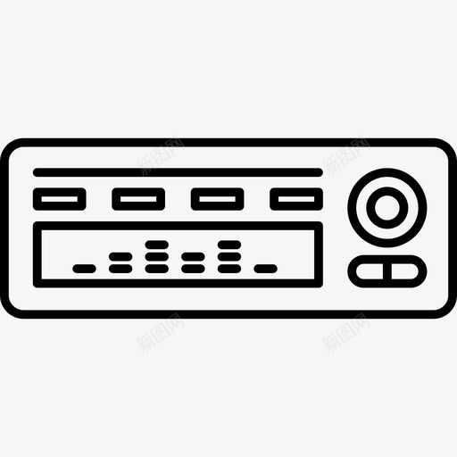 车载收音机音乐图标svg_新图网 https://ixintu.com 车载收音机 音乐