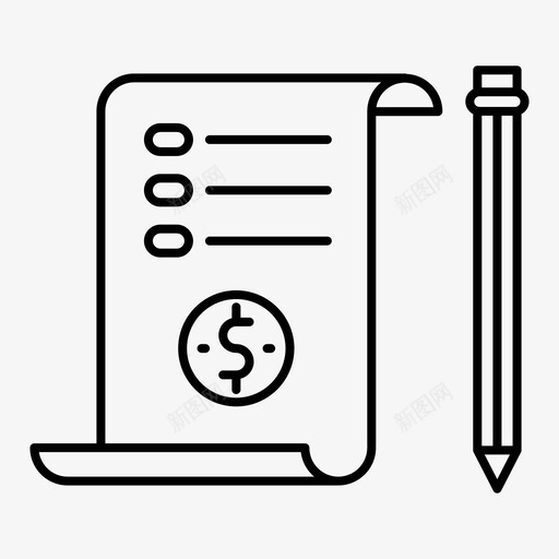 货币报告文件纸张图标svg_新图网 https://ixintu.com 文件 笔 纸张 货币报告 购物和零售