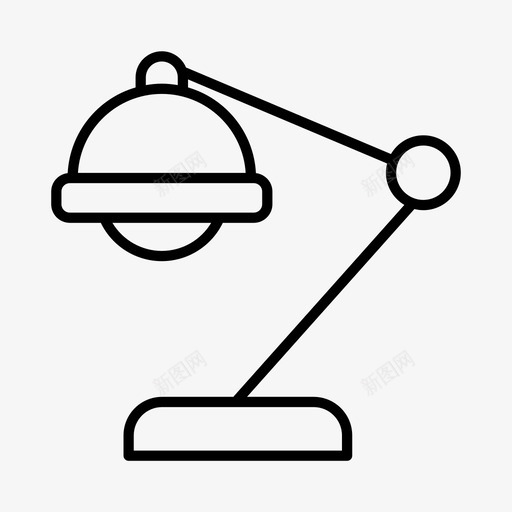 台灯家居用品办公室图标svg_新图网 https://ixintu.com 办公室 台灯 家居用品 造型